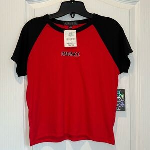 Juniors XL Angel Ribbed Top